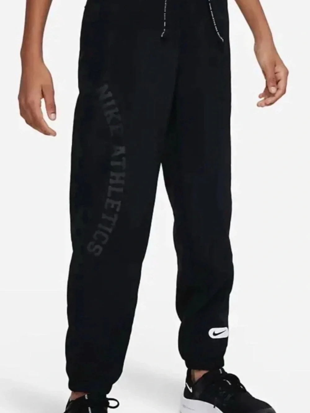 Nike Repel Youth Athletic Loose Fit Woven Training Pants Black Size Medium